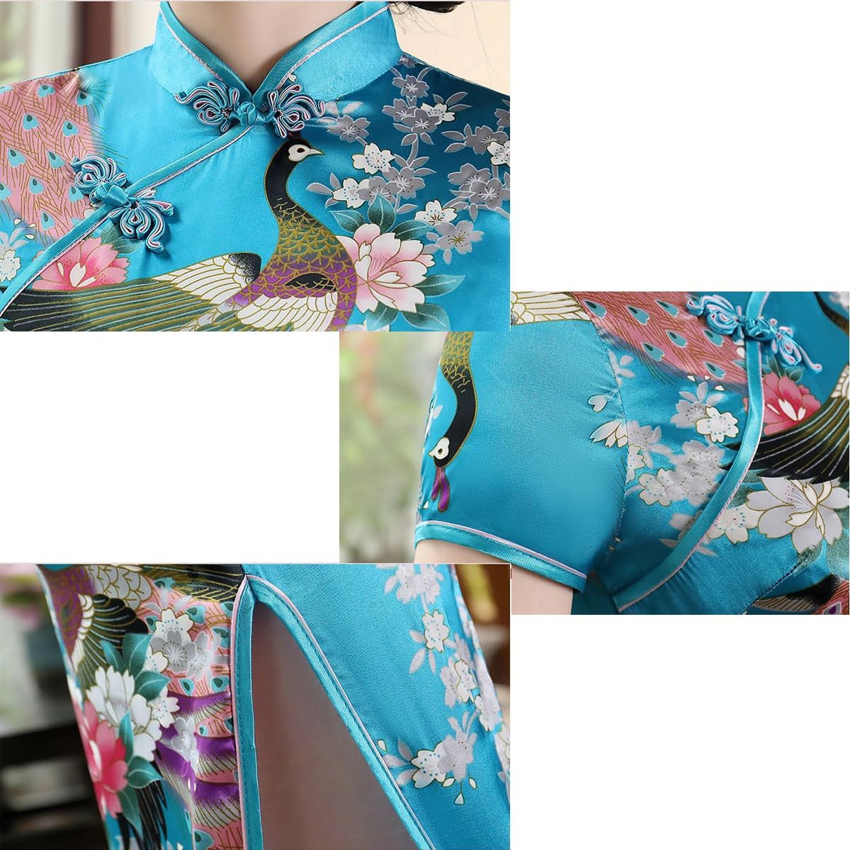 Chinese Style Dress Improves Cheongsam Temperament, Retro Long Silk Printed Daily Banquet Women's Performance Clothing